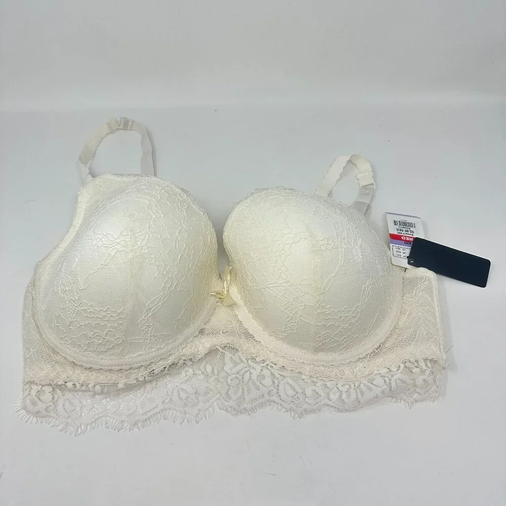 New York Elegance Bra Lace Gray 42D NEW
